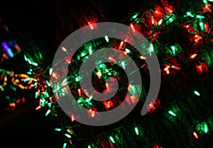 Christmas lights from tills park in November
