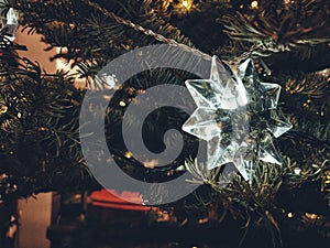 Christmas lights tree decorations