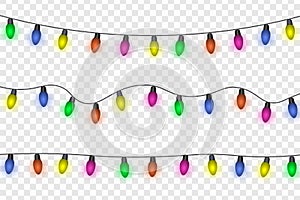Christmas lights Vector illustration