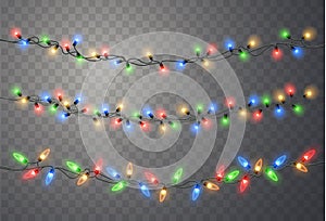 Christmas lights. Vector String