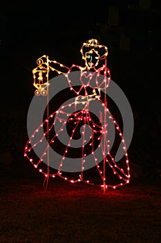 Christmas Lights Woman