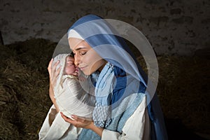 Christmas live nativity scene