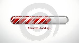 Christmas Loading Progress Bar with Candy Cane Design