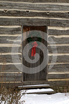 Christmas log cabin