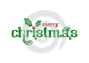 Christmas logotype with path photo