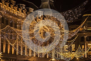 Christmas in London, England, the UK - angels in Regent Street.