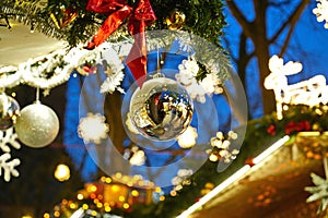 Christmas market decoration Basel, Switzerland