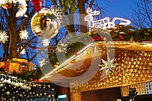 Christmas market decoration Basel, Switzerland