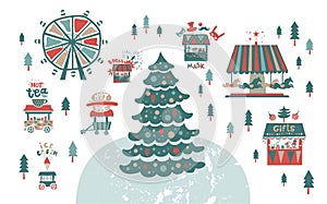 Christmas market, fair, winter festival