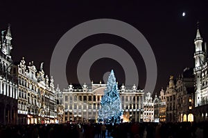 Christmas market at Grand Place, Brussels, Begium