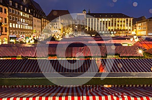 Christmas Market-many stalls- Nuremberg (Nuernberg), Germany