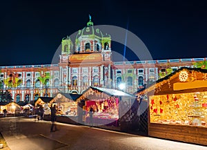 Christmas Market near Museum quarter in Vienna Austria