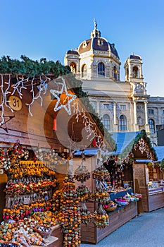 Christmas Market near Museum quarter in Vienna Austria