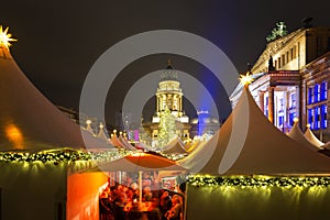 Christmas market in  old town of Berlin, Germany