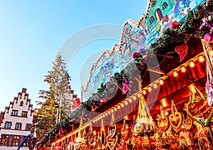Christmas Market popular tourist attraction in Frankfurt, Germany