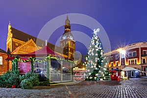 Christmas Market in Riga, Latvia photo