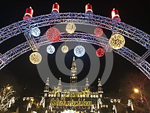 Christmas market in Vienna, Austria