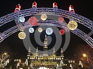 Christmas market in Vienna, Austria photo