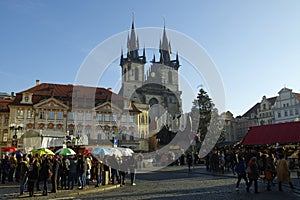 The Christmas Markets at the Old Town Square in Prague, Czech Republic