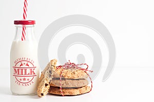 Christmas milk and cookies.