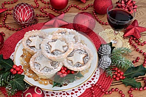 Christmas Mince Pies and Wine
