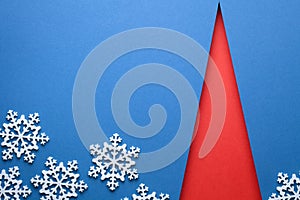 Christmas Minimal Concept With Red Christmas Tree