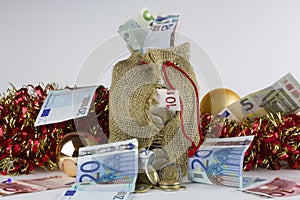 Christmas money bag