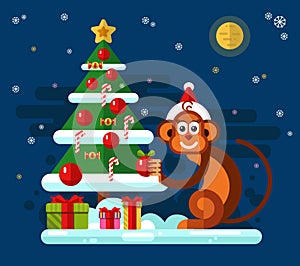 Christmas monkey