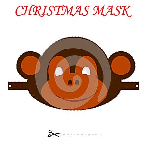 Christmas monkey mask