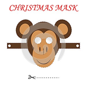 Christmas monkey mask