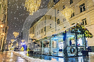 Christmas in Moscow. Christmas fairs on the streets of Moscow photo