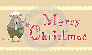 Christmas mouse card