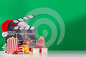 Christmas movie, home cinema background