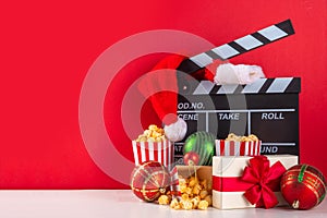 Christmas movie, home cinema background