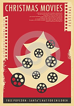Christmas movies festival conceptual poster design photo