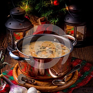 Christmas mushroom Walnut Soup