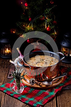 Christmas mushroom Walnut Soup