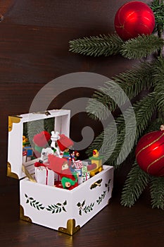 Christmas Music Box with winter figures