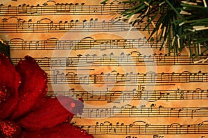 Christmas music vintage background
