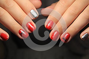 Christmas Nail art manicure