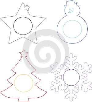 Christmas Napkin Holders Digital Vector File for Laser Cutter.