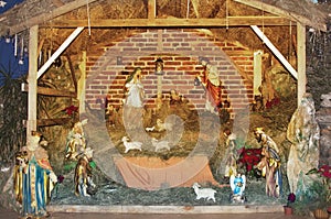 Christmas nativity. Decorative heroes ensemble that creates a magic story of Christmas