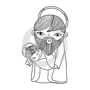 Christmas nativity scene cartoon