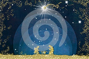 Christmas Nativity Scene greetings cards