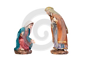 Christmas nativity scene with holy family