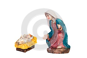 Christmas nativity scene with holy family