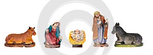 Christmas nativity scene with holy family