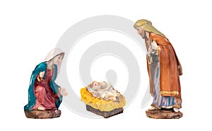 Christmas nativity scene with holy family