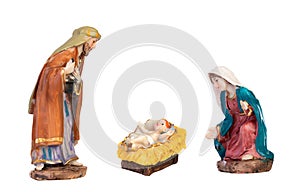 Christmas nativity scene with holy family