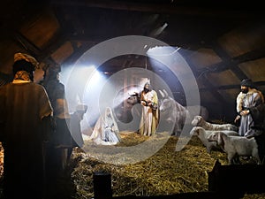 Christmas nativity scene Jesus birth photo